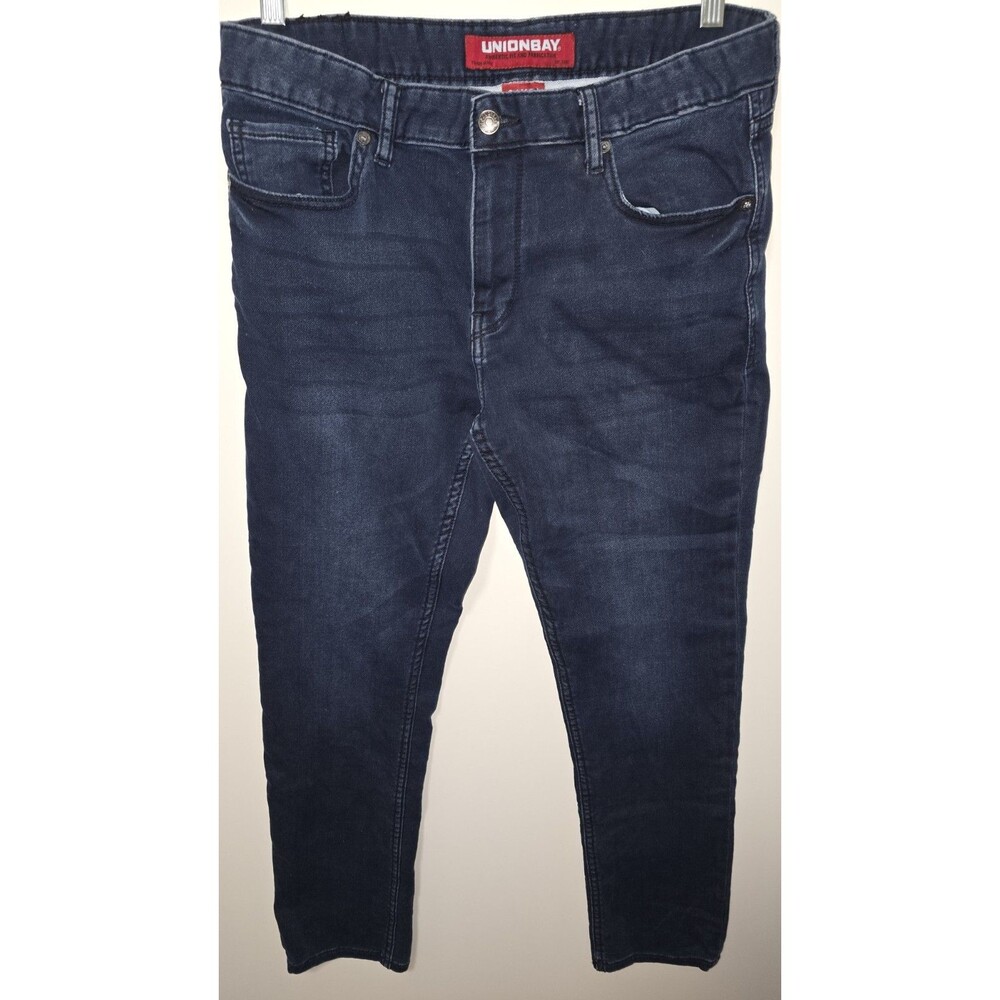 Vintage Y2K Unionbay  Jeans dark wash Mens 34x32 Straight Leg  Fit #002